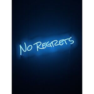 24 In Custom Neon Light - No Regrets with Remote